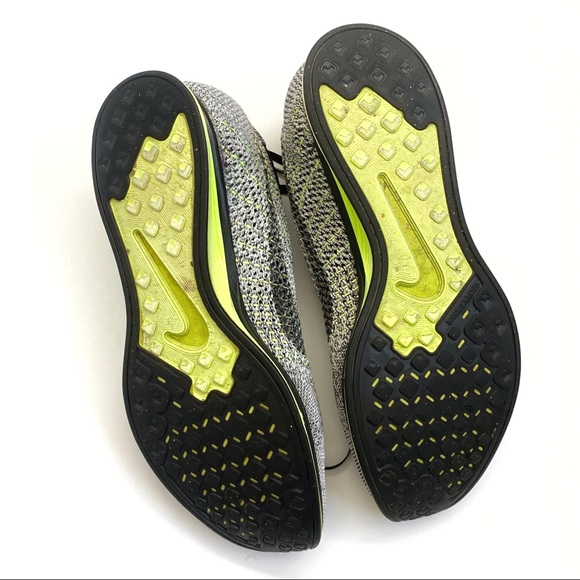 Nike flyknit racer Oreo volt black gray neon lace up sneakers athletic shoe - Picture 8 of 10